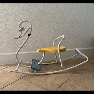 Vintage, tubular metal swan rocker/ rocking horse | MOBO